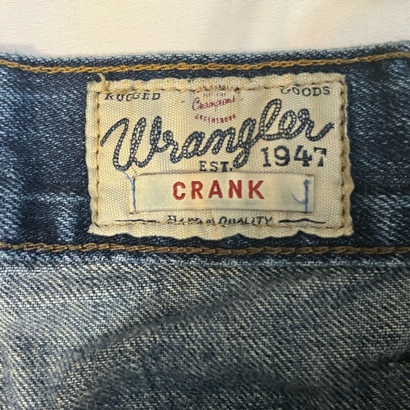 Wrangler Men's Dark Blue “Crank” Bootcut Jeans Size 33/34 - Picture 7 of 11